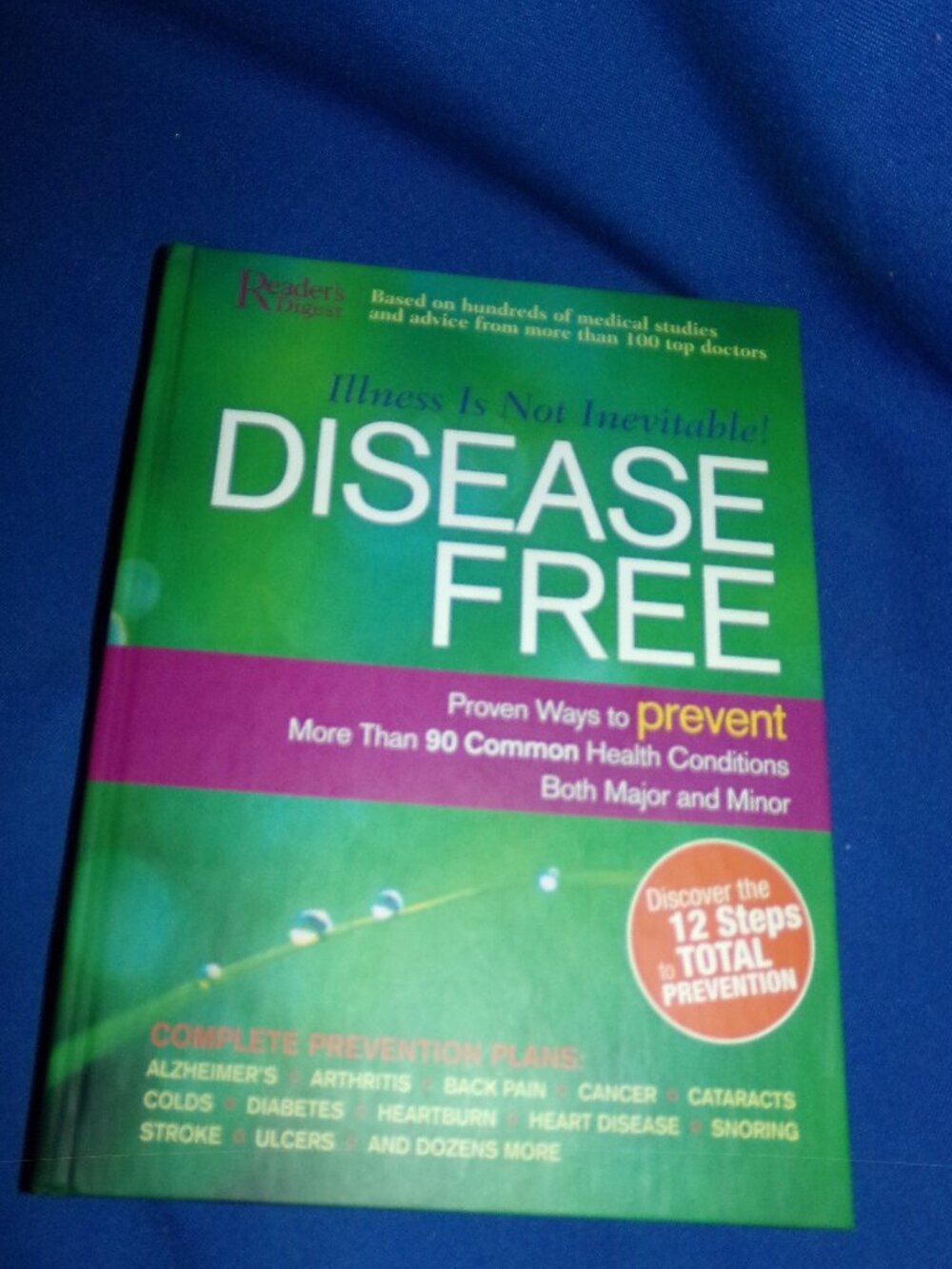 Reader's Digest Disease Free - Food, Diet, Vitamins, Exercise - Large Hardcover
